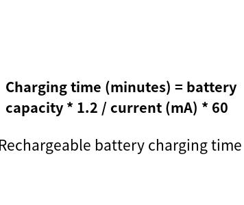 Rechargeable battery charging time online calculation