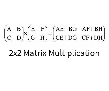 2x2 Matrix Multiplication Online Calculator